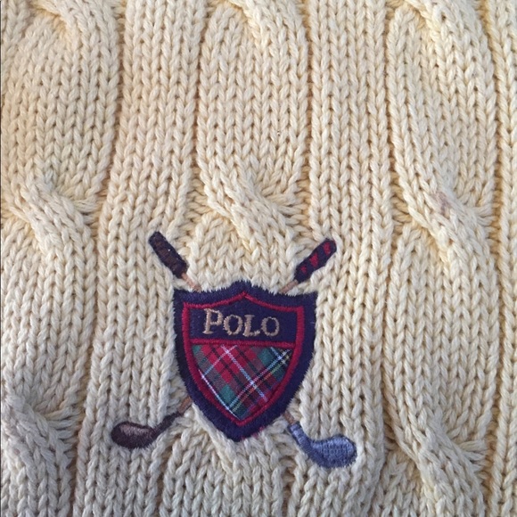 Polo Ralph Lauren Other - Ralph Lauren Polo Golf Cable V-Neck Sweater L